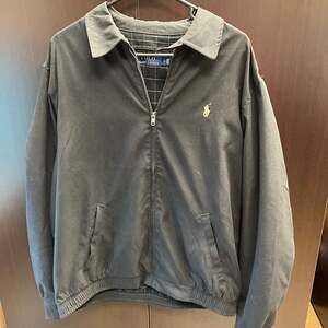 Vintage Polo Ralph Lauren Jacket Men's XXL Bomber Zip Up Herrington Logo Black